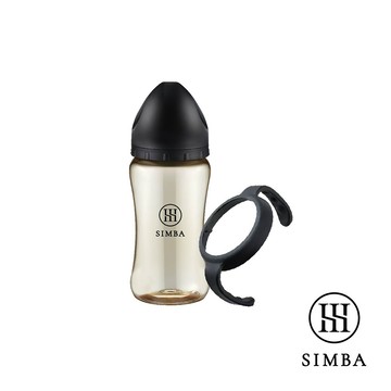 【黑潮來襲】小獅王辛巴 NO.4蘊蜜鉑金PPSU寬口把手防脹氣奶瓶270ml(蒔黑)-全齡適用(主導式餵奶專用)