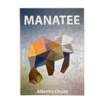 海裡魚100pcs木質拼圖_五大洋動物系列-海牛World Ocean Animals-Manatee