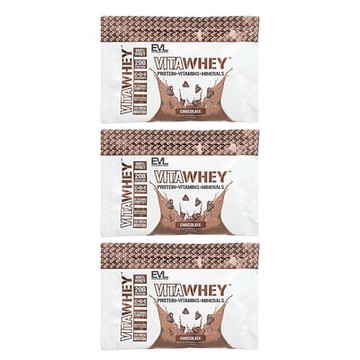 EVLution Nutrition, VitaWhey™，巧克力味，3 袋，每袋 1.1 盎司（29.8 克）