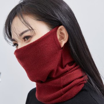 掛耳脖套秋冬男女頸椎假領羊毛線加厚保暖針織護脖子圍巾圍脖套頭