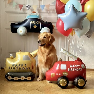 車子造型氣球 狗狗慶生氣球佈置 貓咪氣球佈置 慶生氣球 派對氣球佈置 拍照道具 拍照氣球 造型氣球 鋁膜氣球