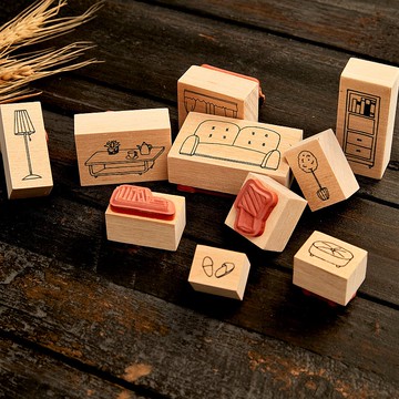 客廳 . 居家印章組11入 (內附印台)