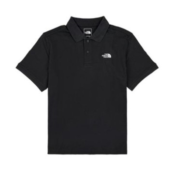 The North Face 北臉 短袖上衣 男 POLO衫 M S/S LOGO POLO 黑 NF0A8FZVJK3