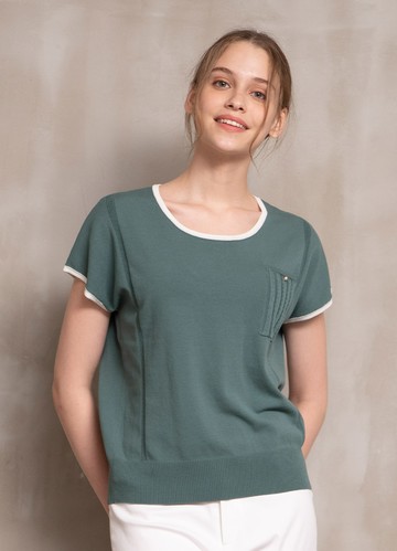 *法式簡約連袖廓形針織衫