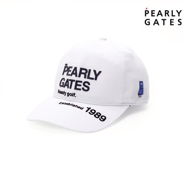 【ṔEARLY GATES】白色輕量透氣舒適快乾材質男女適用款高爾夫球帽 JLV07301