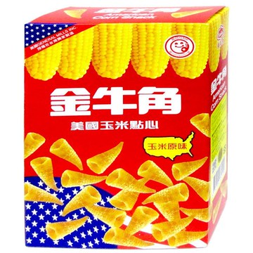 喜年來 金牛角 玉米原味-家庭號 120g (12盒)/箱【康鄰超市】