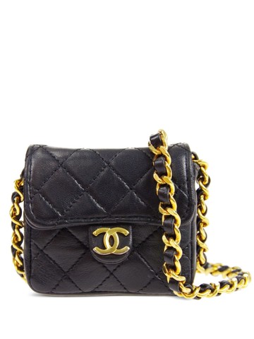 CHANEL Pre-Owned - 1990 micro Classic Flap shoulder bag - women - Lambskin - One Size - Black