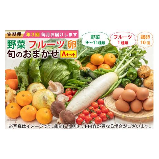 ふるさと納税 長崎県 島原市 AD158野菜・フルーツ・卵　旬のお任せセットA　年3回お届け