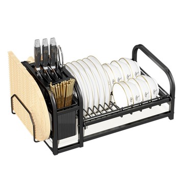 【品樂生活】閃收碗神收纳架 PK4227BK 瀝水架 廚房碗碟架 刀架 刀板架 筷子盒 盤架 餐具架 刀具架