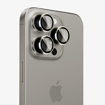 ZIFRIEND iPhone 15 PRO / 15 PRO MAX 零失敗鏡頭貼-原色鈦金 / ZFL-15PM-GD