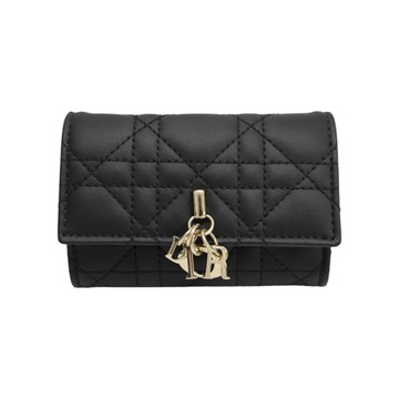 Dior 迪奧  黑色 羊皮 My Dior Glycine Wallet 零錢包 S0966ONMJ 【二手名牌BRAND OFF】