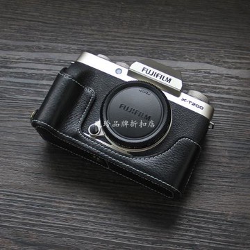 適用于富士X-T200相機包單肩 xt100保護套斜挎 底座真皮半套復古