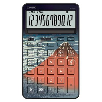 CASIO卡西歐12位數葛飾北齋浮世繪 60週年限定桌上型計算機-JF-M200TJ-KHG (赤富士凱風快晴)