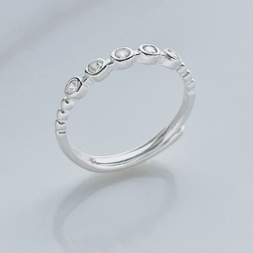 【昕頤珠寶】繁星鋯石足銀線戒『 LINE 禮物獨家 』