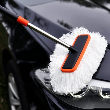 愛攢油專用洗車拖把不傷車汽車用洗車工具刷車拖把軟毛擦車專用刷