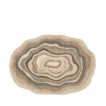 絨類地毯 FANGGE 方格 地毯 中古客廳地毯 臥室床邊毯 160*230CM 圈絨地墊 不規則異形地墊 沙發茶几毯 厚度約9mm