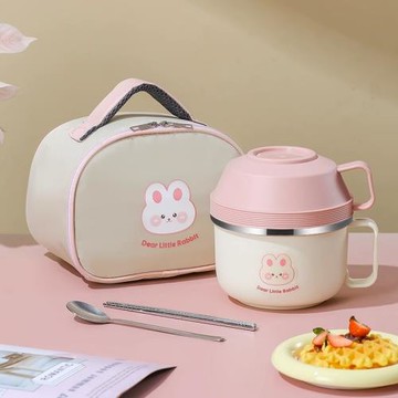 304不銹鋼飯盒上班族女生食堂打飯專用飯盆大容量快餐杯學生專用