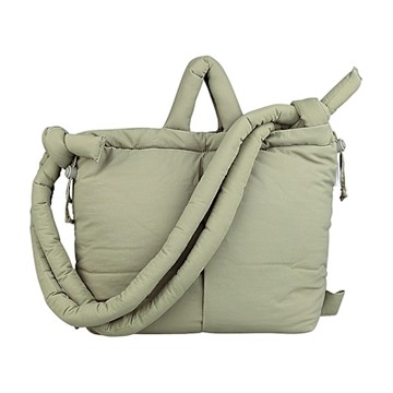 OLEND ONA 蓬鬆柔軟防水尼龍吸釦手提斜背後背空氣包(大//鼠尾草綠)
