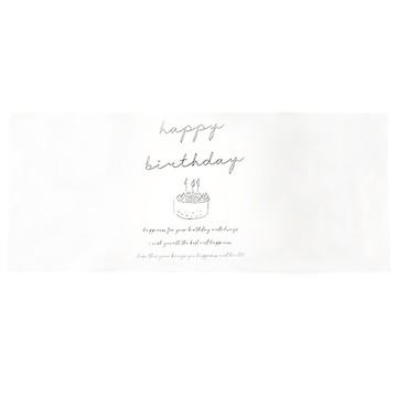 橫式掛布 森系生日背景布 寬100*高40公分  白色 + 黑色  1個