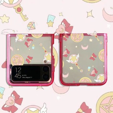 美少女戰士適用三星zflip4手機殼zfilp5透明w23 filp折疊屏zflip3