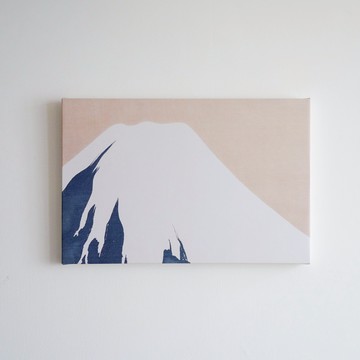 藝術掛畫｜琳派｜神坂雪佳 |《 百々世草 - 富士山 》 - 霧金呂框-40*60 cm