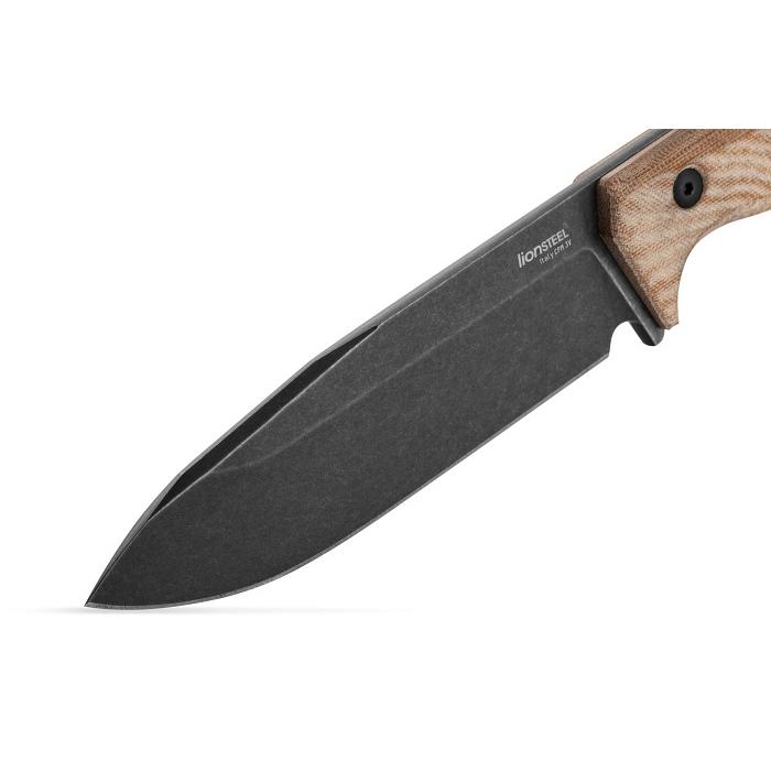 ライオンスチール T6  ブッシュクラフト ナイフ  CPM-3V鋼 ナチュラル キャンバス マイカルタ ハンドル,lionSTEEL Sheath knife
