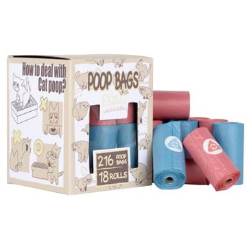 【2入組】PetBreeze 手提式環保狗便袋 18捲216入 (買二件贈送寵物玩具*1包) (EF26216MX)