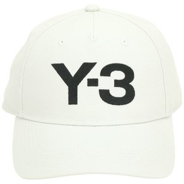 Y-3 撞色刺繡大字帆布純棉棒球帽(58CM/米白)