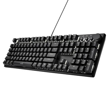 irocks 艾芮克 有線機械式鍵盤 白光 熱插拔 442 x 139 x 41mm 108g 原廠保固  IRK74M  黑色  青軸