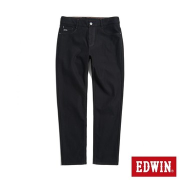 EDWIN 男裝 JERSEYS 菁英丹寧中腰中直筒迦績褲 (黑色)