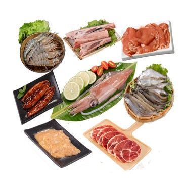 華得水產 中秋烤肉AA組 (4-6人份 / 共8包)
