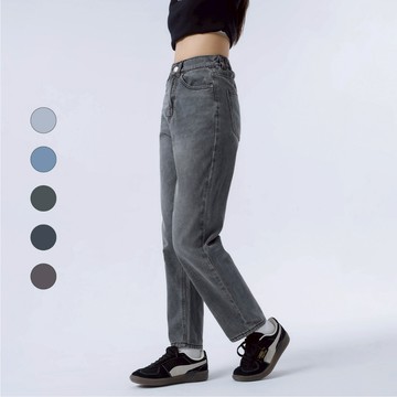 50% Fifty Percent｜後鬆緊錐形牛仔長褲｜02489651005