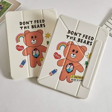 【TOYSELECT】Noyisin請勿餵食殭屍熊強悍磁吸iPad Y折保護殼