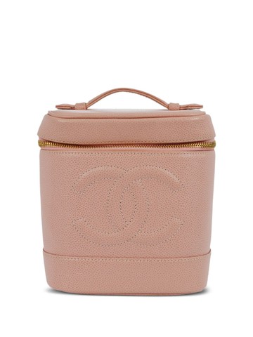 CHANEL Pre-Owned - 2003 CC stitch Vanity handbag - men - Caviar Leather - One Size - Pink