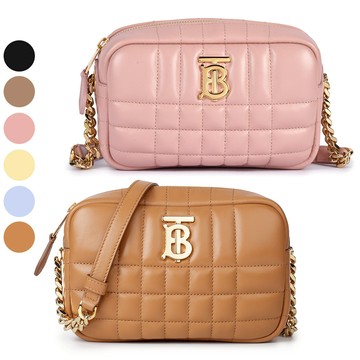 BURBERRY Lola TB衍縫小羊皮迷你鏈帶斜背包 相機包(任選)083272