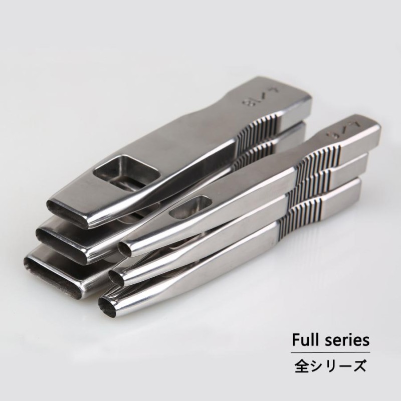 SENWA DC53ステンレス 穴あけポンチ 4×6/4×7mm レザークラフト用