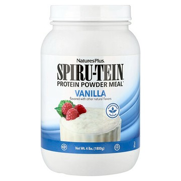 NaturesPlus, Spiru-Tein®，蛋白質粉代餐，香草味，4 磅（1,800 克）