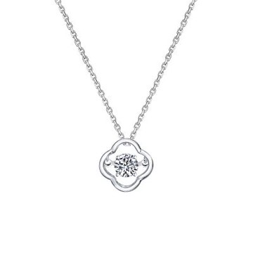 IS DIAMOND IGI 50分鑽石項鍊 最白D /VS1 跳舞鑽 幸運草(培育鑽石)