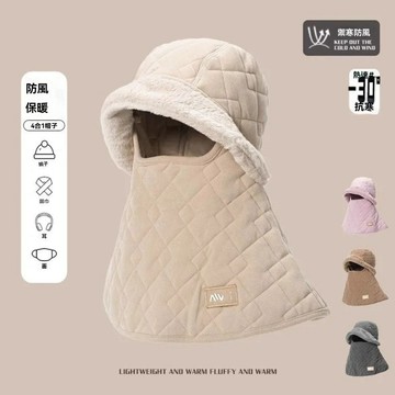 冬季保暖帽子女冬天騎車加厚護耳電動車防風防寒保暖神器加絨棉帽