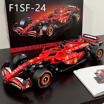 🔥F1賽車模型🔥 方程式 法拉利SF-24 跑車模型拚裝益智f1玩具 高檔汽車拼裝模型 汽車模型  生日禮物 交換禮物