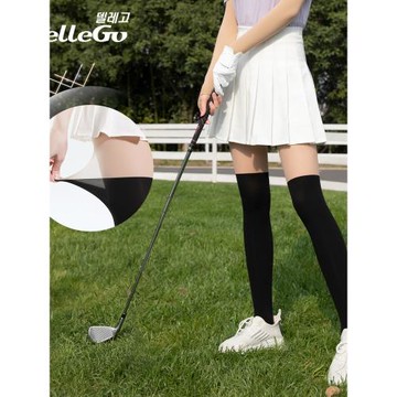 韓國DelleGo高爾夫防曬絲襪女士連腳打底褲拼接過膝襪golf服裝