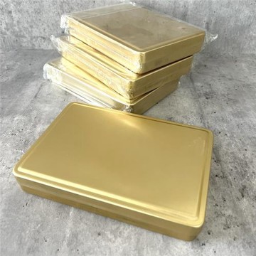 韓式黃鋁便當盒烤肉店炒飯盒子鋁材質長方形便當盒商用便當小盒