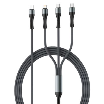 LDNIO 力德諾 三合一急速編織充電線 100W  1.2m  1條