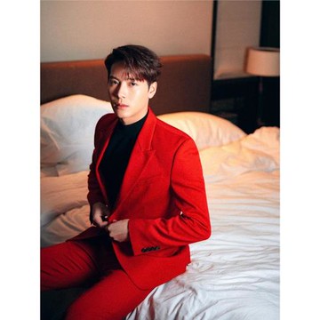 王嘉爾同款紅色墊肩西服男士高級修身西裝外套男裝休閑夾克秋冬潮