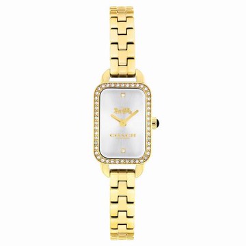 COACH 美國頂尖精品方形瑰鑽造型腕錶-金-14504547