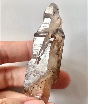 巴西骨幹水晶茶晶原礦 金雲母共生 城堡 天然原石 水晶原礦