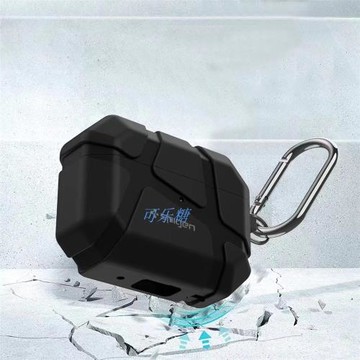 Spigen適用蘋果AirPods 4 Airpods Pro 2掛鉤套隕石紋保護殼Airpods 3藍牙無線耳機充電盒子防摔戰甲硅膠外殼
