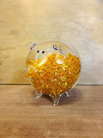 魷魚遊戲同款 水晶玻璃鑽石豬 生肖豬 招財豬