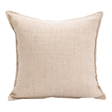 KUIBAO 快豹生活 時雅仿棉麻素色拼接抱枕 不含芯僅有皮套  45 x 45cm  僅和 + 米杏色