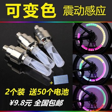 ✨臺灣出貨✨自行車氣嘴燈氣門燈山地車熒光棒單車公路車風火輪炫彩車燈裝備